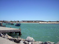 Standing at the end of the pier looking North East towards Struisbaai