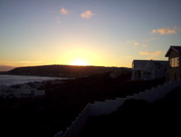 Sunset looking West from the Eastern side of the garden