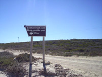 The Turn off from the gravel road to the most Southern Point
