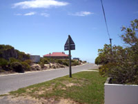 Looking east down the road from the parking area